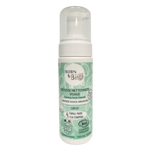 Schiuma detergente viso all'argan e mandorle dolci - Certificata biologica